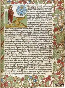 Fasciculus temporum… Utrecht: Jan Veldenar, 14 februari 1480 [1114 C 20] Bladzijde uit de oudste incunabel van het genootschap. 