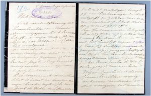 Hs. 1512, brief van Carolina des Tombe-de Witte van Citters aan Frederik Nagtglas d.d. 30 juni 1888. In bruikleen bij de Zeeuwse Bibliotheek.