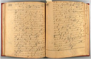 Hs. 6152, p. 888-889, aantekenboek Frederik Nagtglas, tweede helft negentiende eeuw. In bruikleen bij de Zeeuwse Bibliotheek.