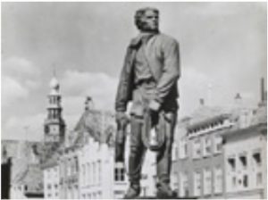 Zelandia Illustrata P05016Standbeeld van Frans Naerebout in het Bellamypark te Vlissingen, foto, 2de helft 20ste eeuw. In bruikleen bij het Zeeuws Archief.